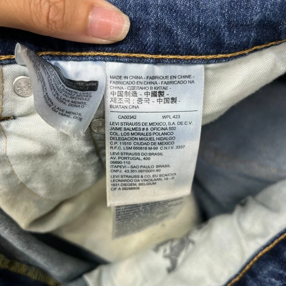 Levi's 541 Jeans Men's Blue Denim Stretch Relaxed‎ Straight Fit Zip Fly - 40X30